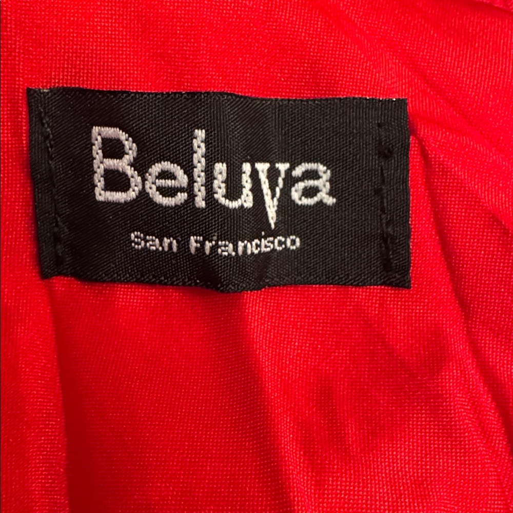 Elegant Beluva Red pleated Button-Down Shirt. Washable.Size Medium. NWT. - Picture 3 of 5